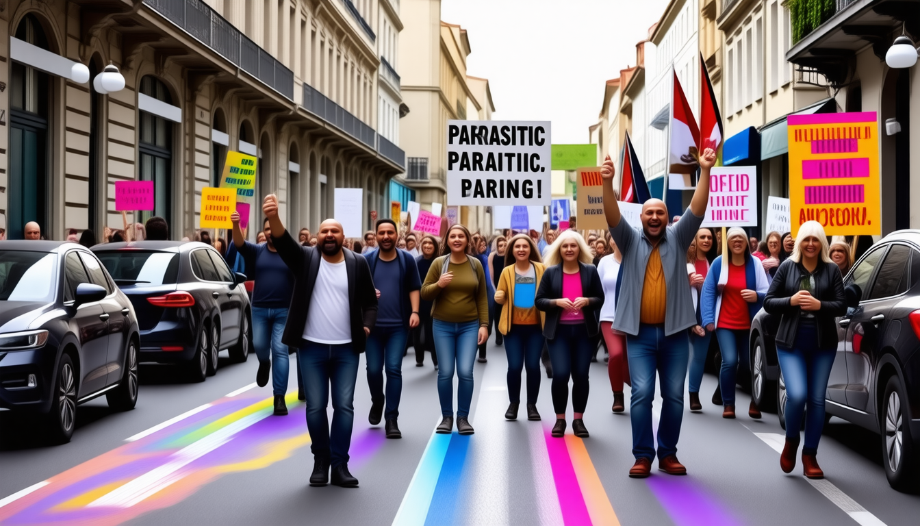 À Narbonne, les riverains s’insurgent contre les voitures ‘ventouses’ et envisagent des mesures drastiques avec de la peinture