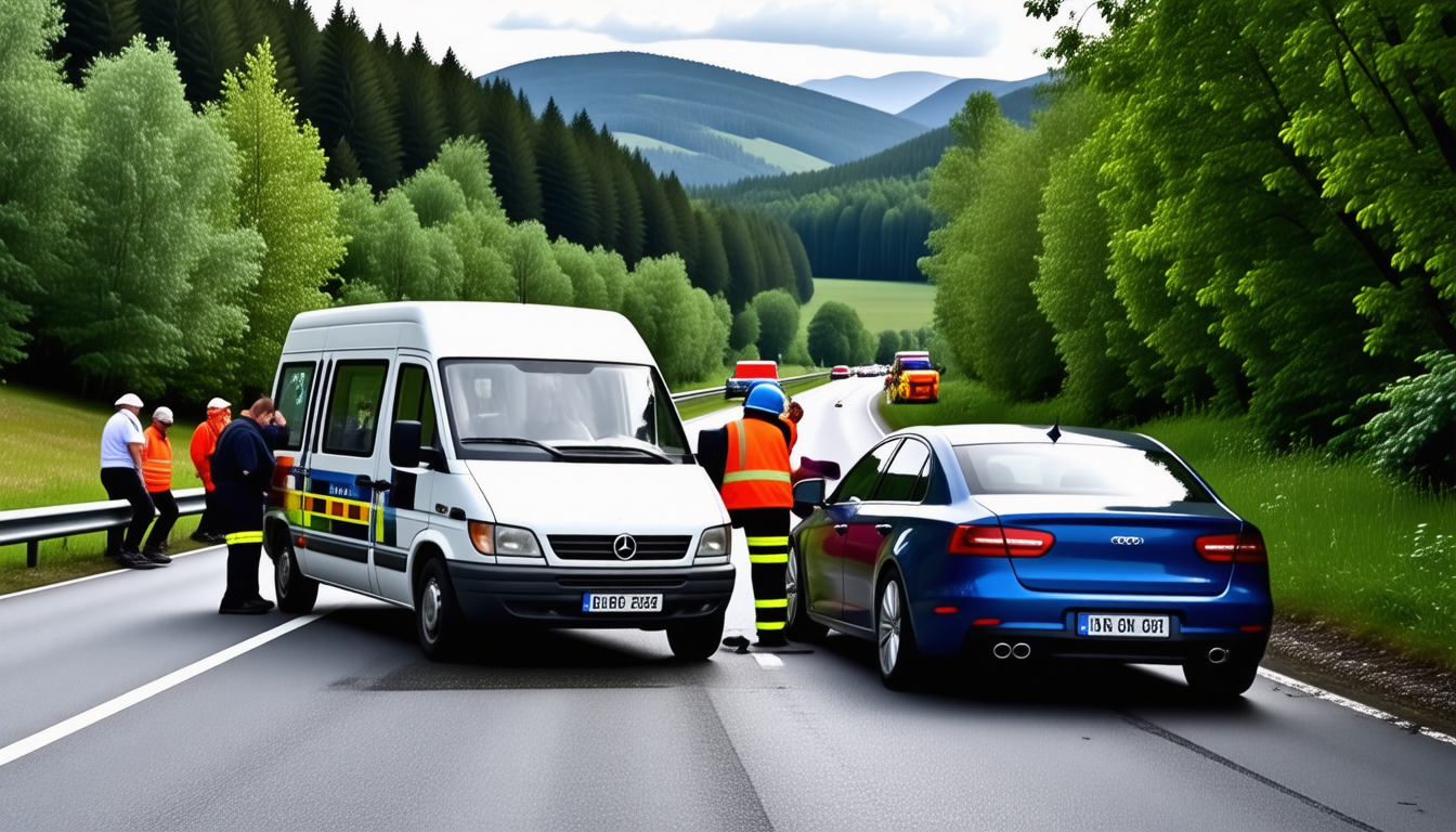 Accident en Savoie : une camionnette et une voiture en collision, deux blessés et la VRU interrompue