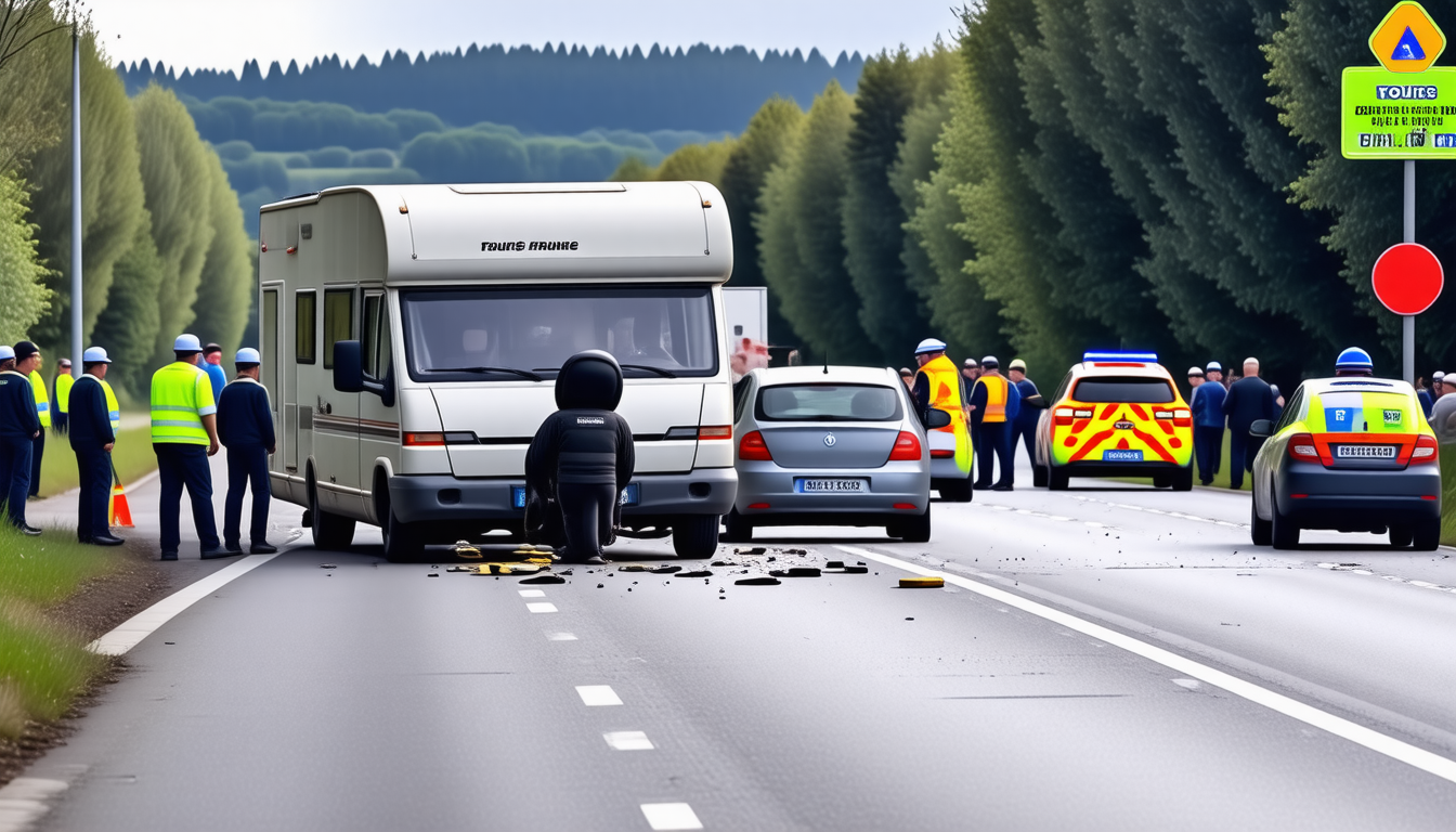Collision entre un camping-car et une voiture près de Tours : fermeture de l’accès à la rocade