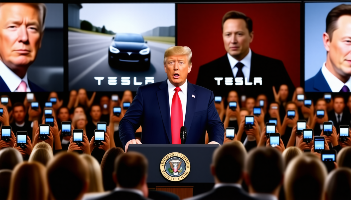Donald Trump prend la défense de Tesla et d’Elon Musk dans un contexte troublé