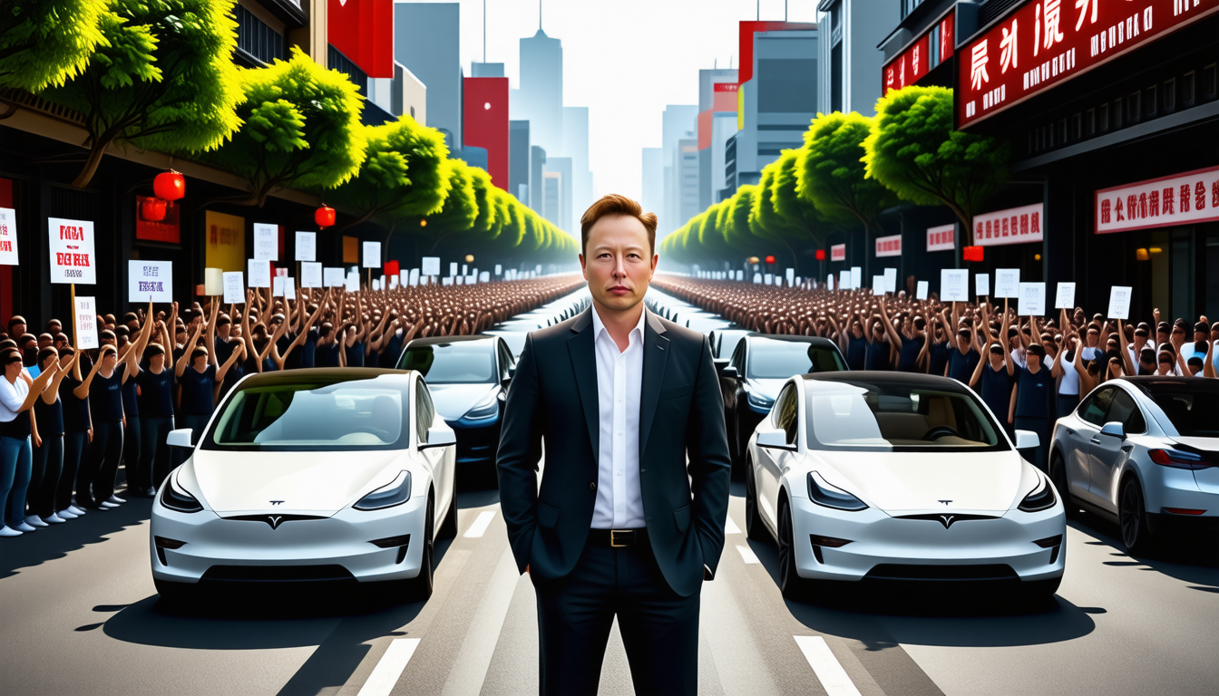 Elon Musk face à des défis : Tesla coincé entre un boycott et la concurrence acharnée de la Chine