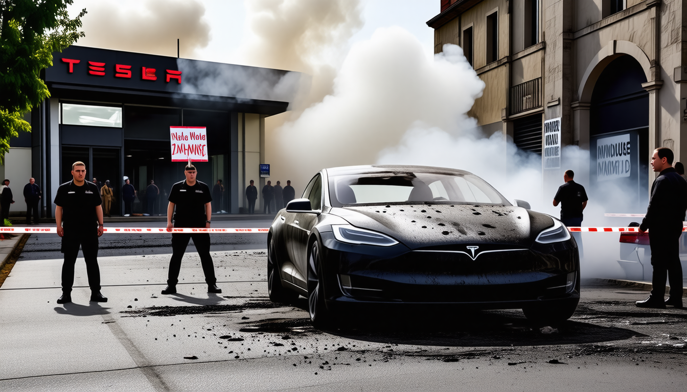 Enquête sur l&rsquo;incendie de la concession Tesla près de Toulouse : des traces d&rsquo;anti-Elon Musk s&rsquo;éclaircissent