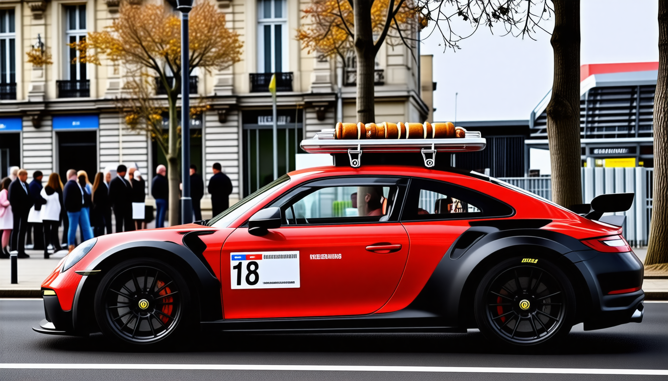 Originalité à Reims : un livreur de kebabs sillonne la ville au volant d’une voiture de course