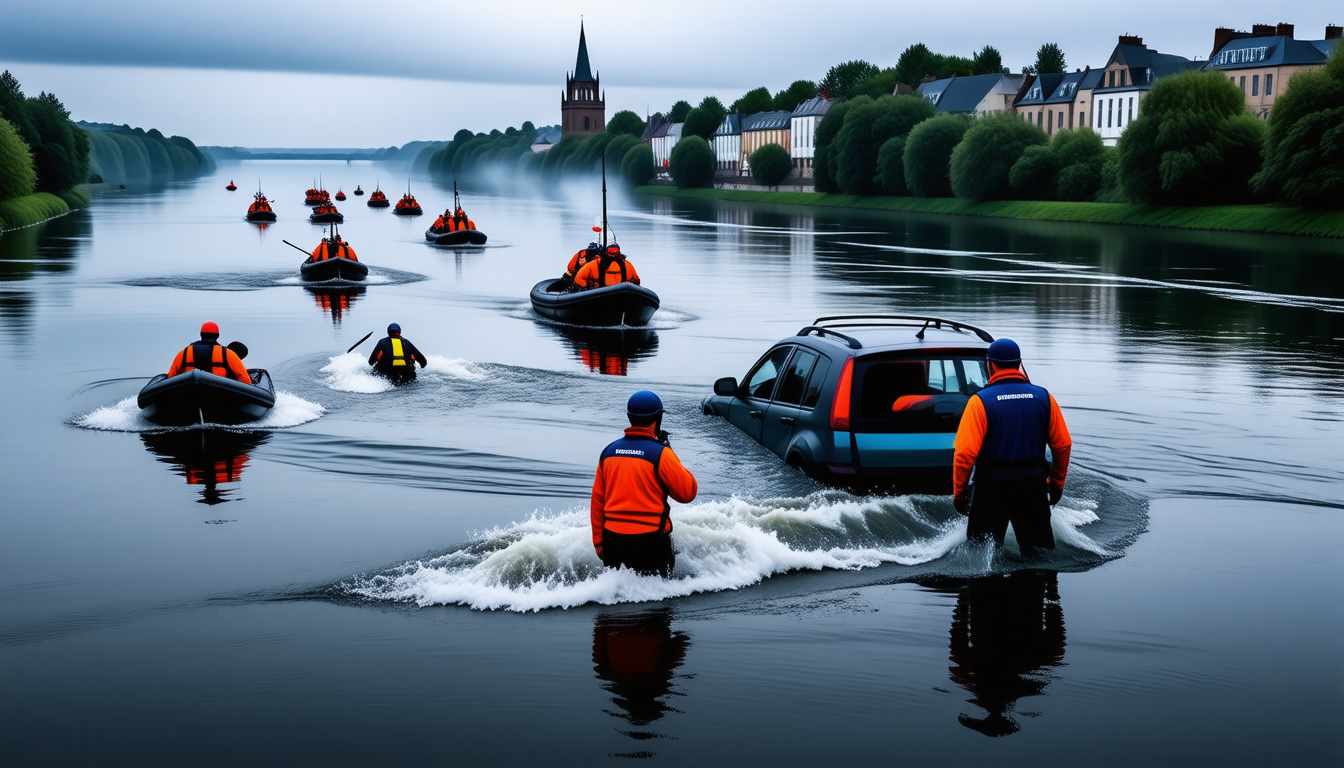 Un vaste déploiement près de Rouen pour localiser une voiture et sa conductrice immergées dans la Seine