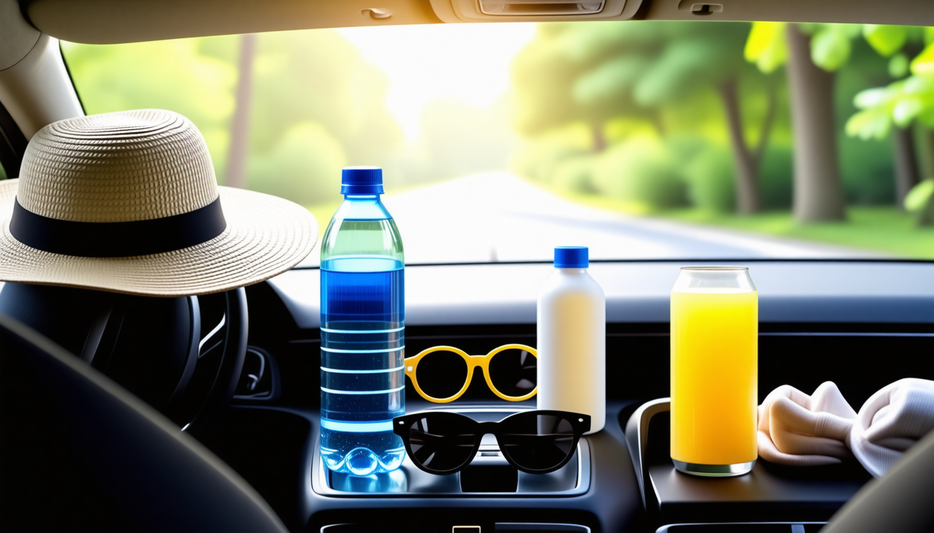 les 5 indispensables à garder dans sa voiture lors des chaudes journées d’été